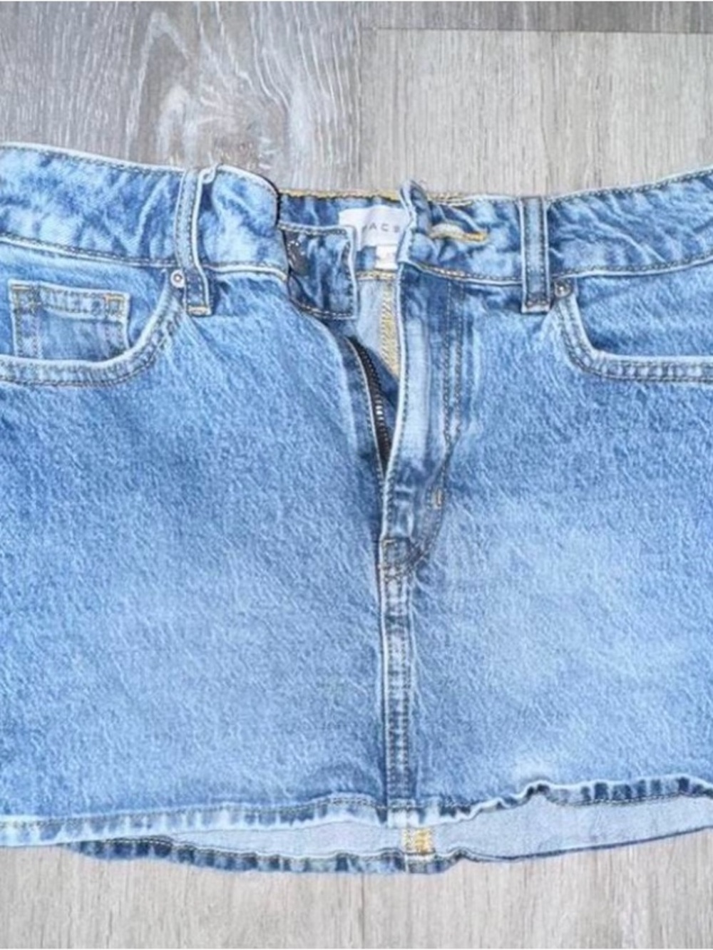 Light Blue Denim Mini Skirt